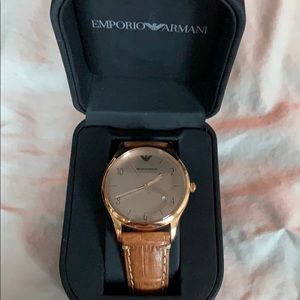 Emporio Armani Brown Leather Watch